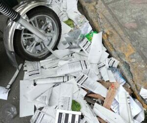 EcoWaste Coalition Welcomes Reduced Littering Inside Voting Centers, Laments Littering Outside
