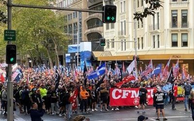 CFMEU, MUA and NSW nurses, midwives and doctors take to the streets on May Day