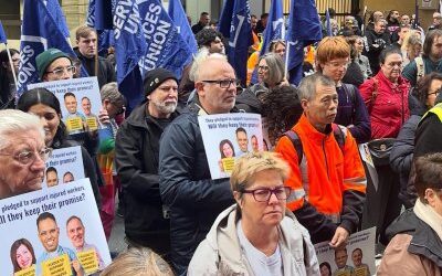 Unionists protest NSW Labor’s cuts to workers’ compensation