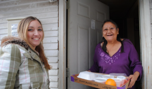 Meals on Wheels volunteers are helping citizens to cope with the social and personal crisis