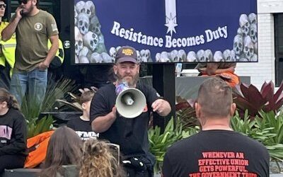 CFMEU members protest High Court decision