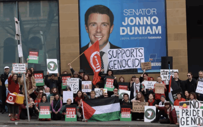 Activists protest Liberal Senator’s support for Israel