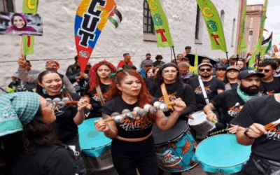 Colombia | Manifestantes se movilizaron en respaldo a Palestina durante la reunión del Grupo de La Haya