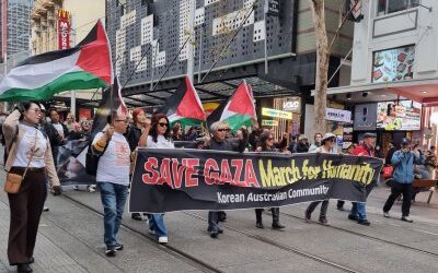 Korean community joins nationwide march for Palestine