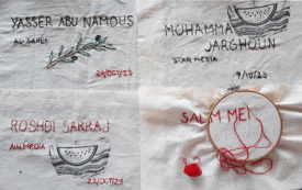 Threads of Solidarity: Journalists Killed in Gaza