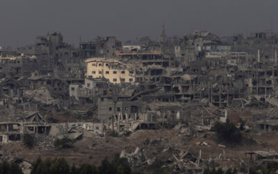 La linea gialla che spacca in due la Striscia di Gaza