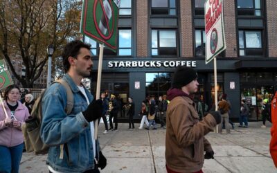 Starbucks Workers Strike Against Foot-Dragging in Bargaining