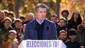 Feijóo demuestra en una manifestación en Madrid que no es presidente aunque quiere