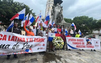 El Frente Nacional por la Defensa de los Derechos Económicos y Sociales alertó sobre la militarización del Caribe y el respaldo del gobierno de Mulino a EEUU